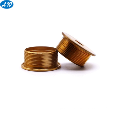 High precision custom cnc machining thread brass push button